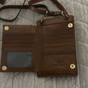 Brown Leather women  cross over Bag